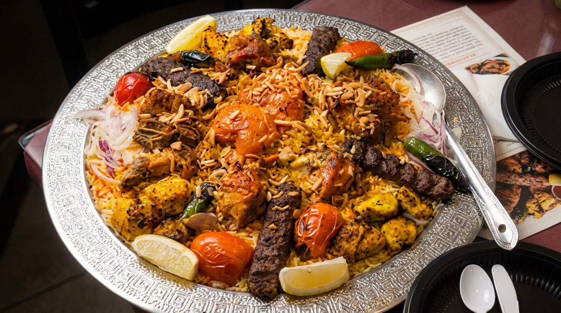 Halal Mandi and bread