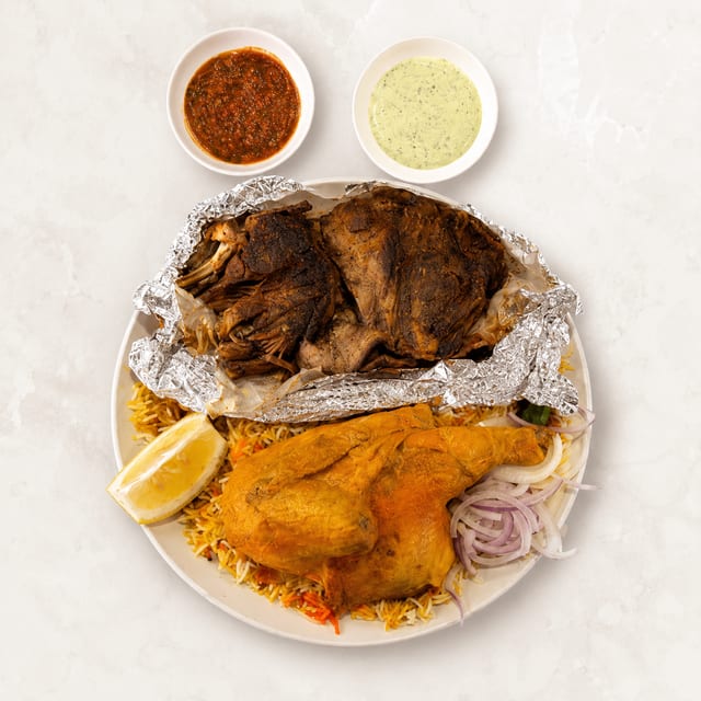  Lamb Haneeth & Chicken Mandi.