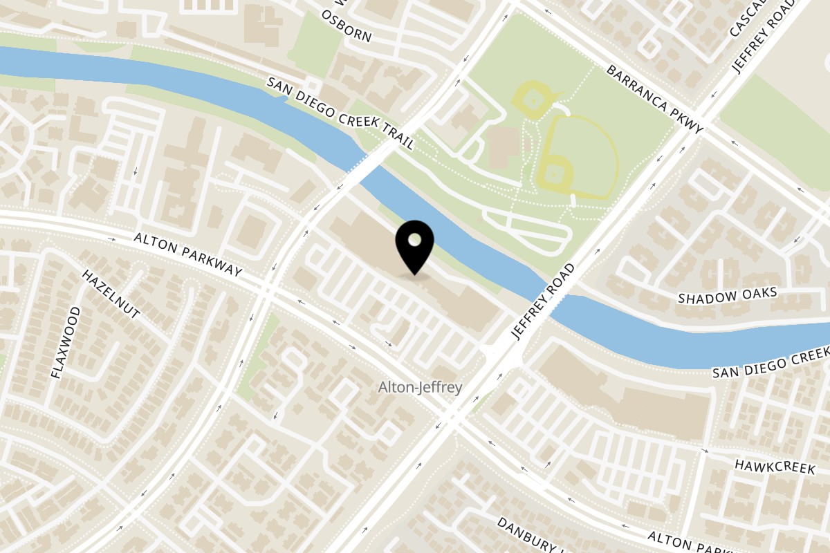 Map showing the location of Mandi Xpress Irvine on 5365 Alton Pkwy Ste k in Irvine